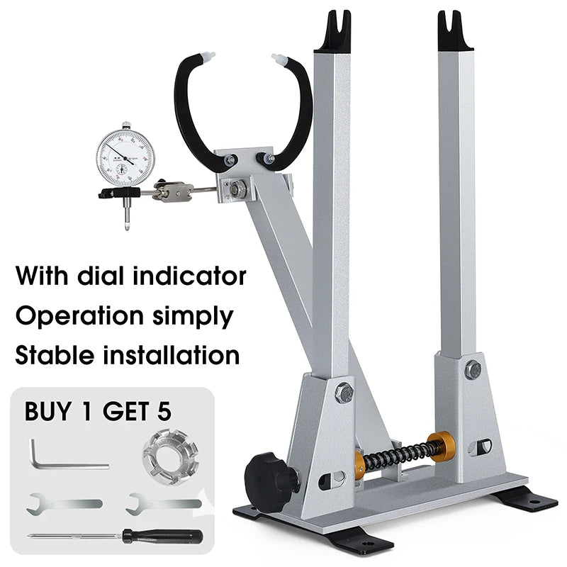WEST BIKING Bicycle Wheel Truing Stand With Dial Indicator Gauge Tire Adjustment Rims Wheel Set MTB Road BMX Bike Repair Tools
