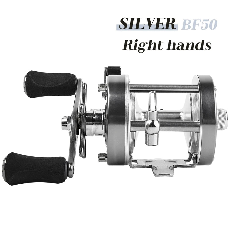 BILLINGS Trolling Drum Fishing Reels 20LB Max Drag  6+1BB 4.2:1/5.2:1 Gear Ratio CNC Aluminum Spool Smooth Right Hand Baitcaster Reel for Freshwater Saltwater