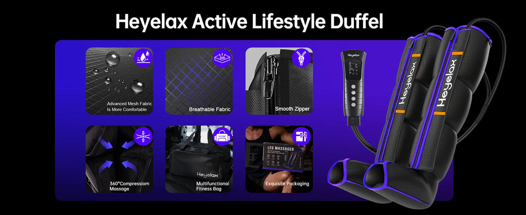 Leg Compression Massager for Circulation and Pain Relief,Air Compression Boots for Fast Recovery, 6 Mode,6 Intensity