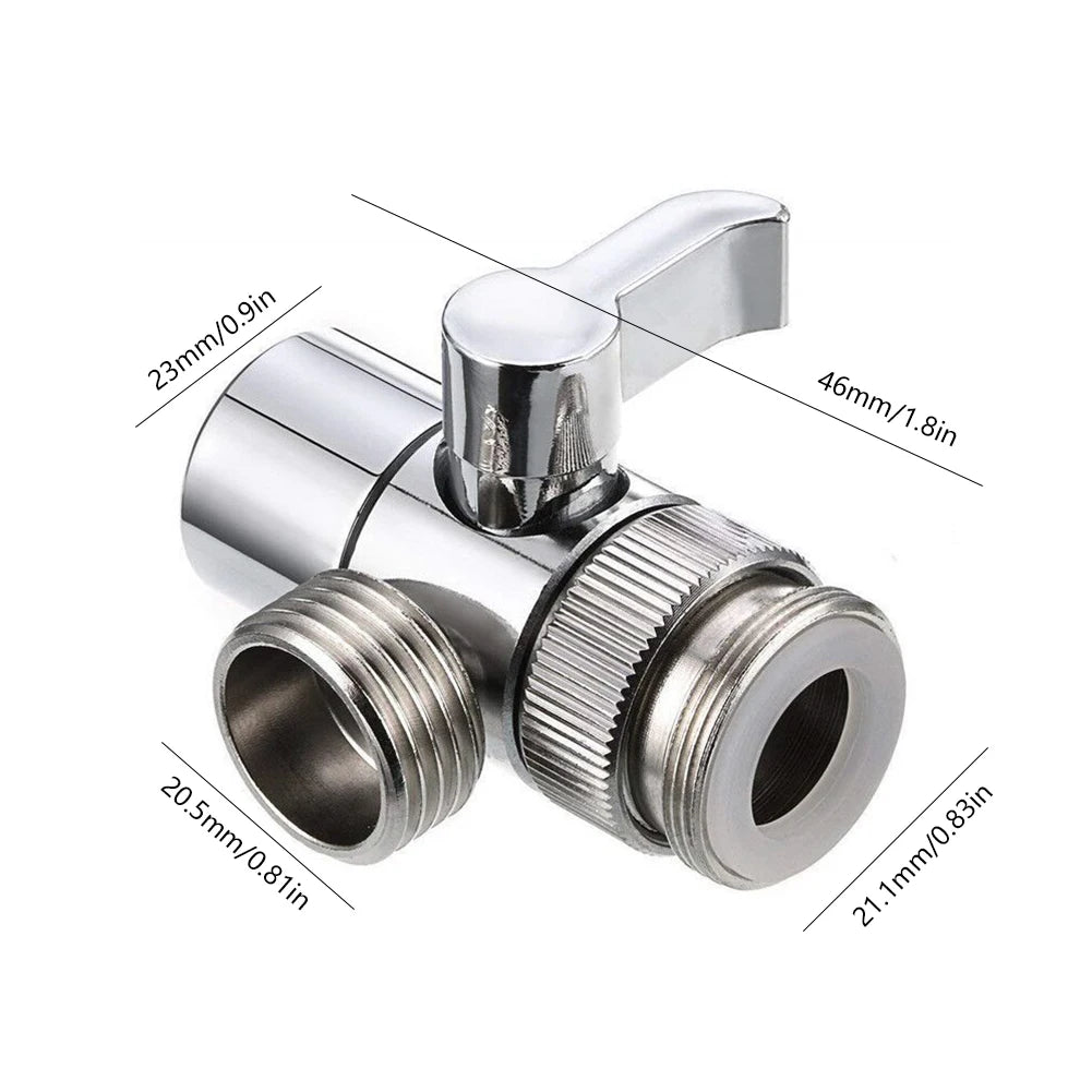 3 Way Switch Faucet Adapter Leak-Proof Faucets Water Separator Easy-to-Install Faucet Splitter Valve for Shower/Sink/Washbasin