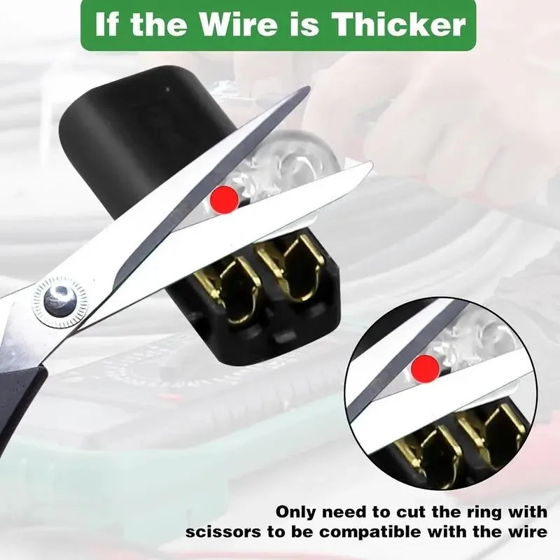 Double-Wire Plug-in Connector Led Light Strip Connectors 2 Pin, Low Voltage Wire Connector with Locking Buckle, Fast Connect Plu