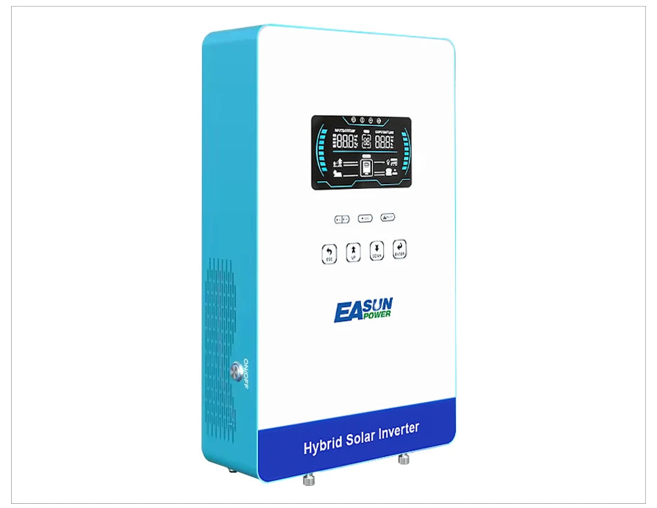 EASUN POWER hybrid Soalr Inverter 4KW MPPT 140A 350VDC PV Input 110VAC 24VDC 4000W Pure Sine Wave 6.25 Inch LCD Display Household with WIFI/without WIFI US warehouse