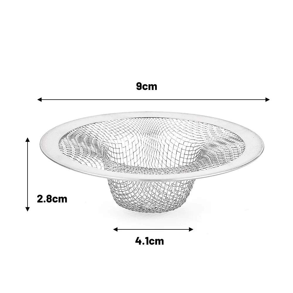 10/1x Stainless Steel Sink Filter Kitchen Bathroom Floor Drain Mesh Filters Drain Basket Waste Screen Hole Trap Strainer Stopper