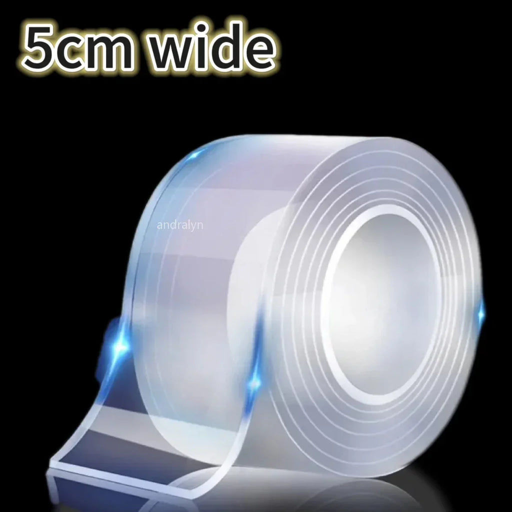 Nano Tape Super Strong Double-Sided Adhesive Tape Transparent Reusable Waterproof Tapes Heat Resistance Bathroom Home Decoration