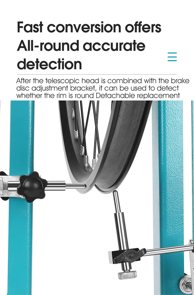 WEST BIKING Bicycle Tuning Table Multi-function Wheel Maintenance Rim Correction Stand Bike Repair Tool For 140-180MM Brake Disc
