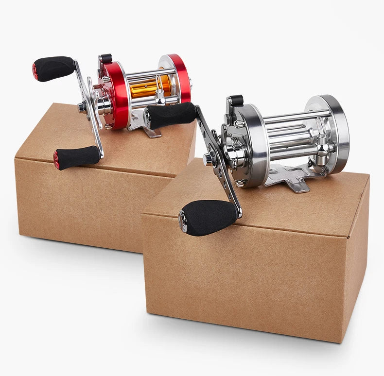 BILLINGS Trolling Drum Fishing Reels 20LB Max Drag  6+1BB 4.2:1/5.2:1 Gear Ratio CNC Aluminum Spool Smooth Right Hand Baitcaster Reel for Freshwater Saltwater