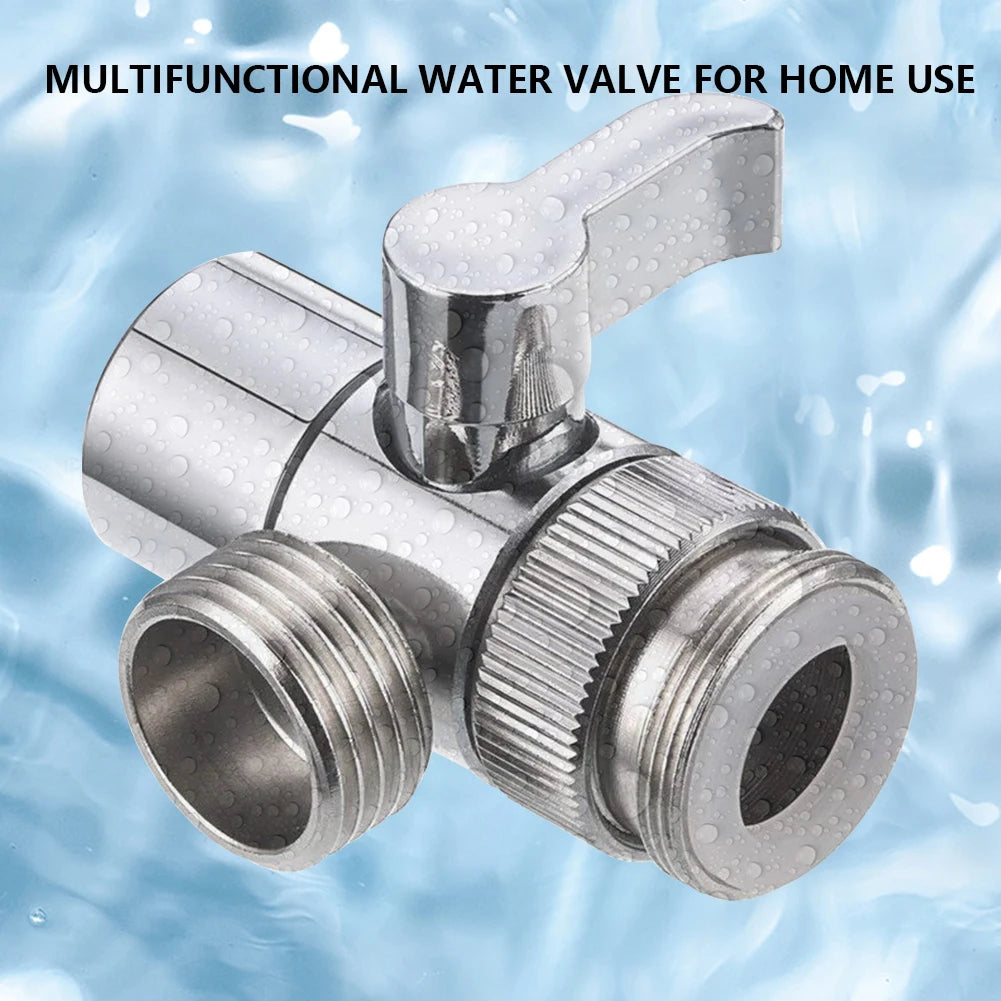 3 Way Switch Faucet Adapter Leak-Proof Faucets Water Separator Easy-to-Install Faucet Splitter Valve for Shower/Sink/Washbasin