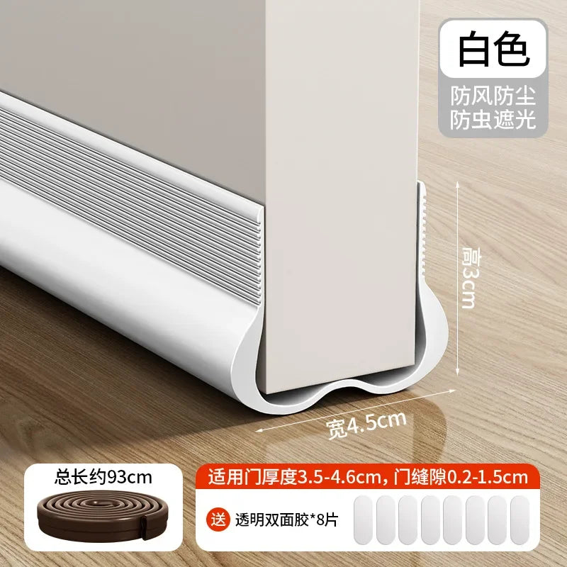 PVC Adjustable Door Bottom Seal Strip Weather Strip Under Door Draft Stopper Thicker Anti-Cold Gap Blocker Sealing Weather Strip