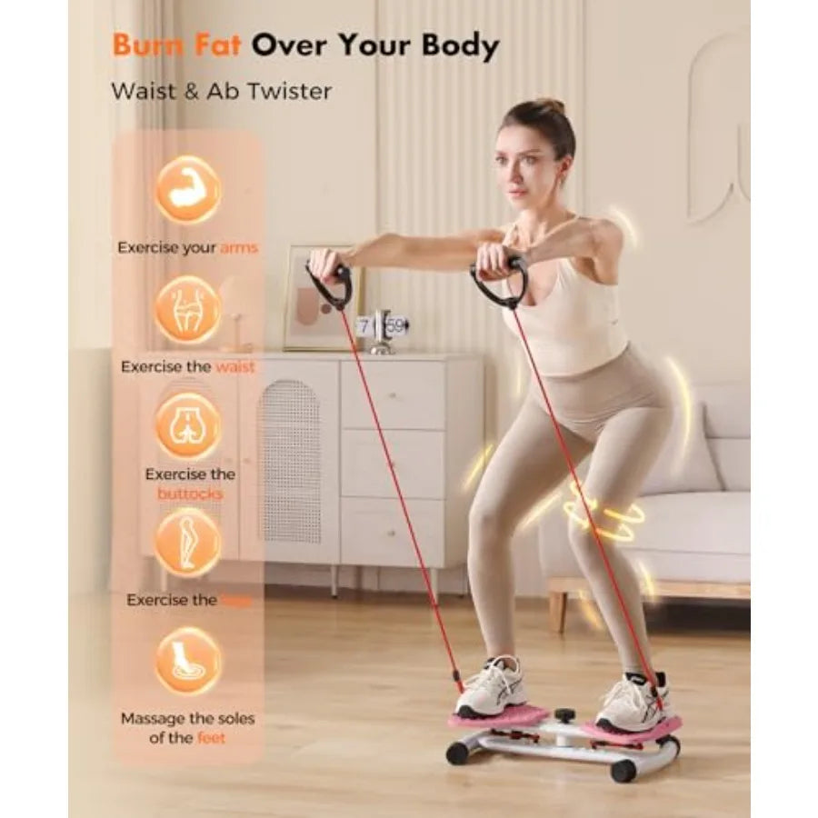 Waist Twister Machine Exercise Fitness Tool Ab Twister Board with the Smart LED Digital Monitor 300lbS Capacity and 20dB Ultra-