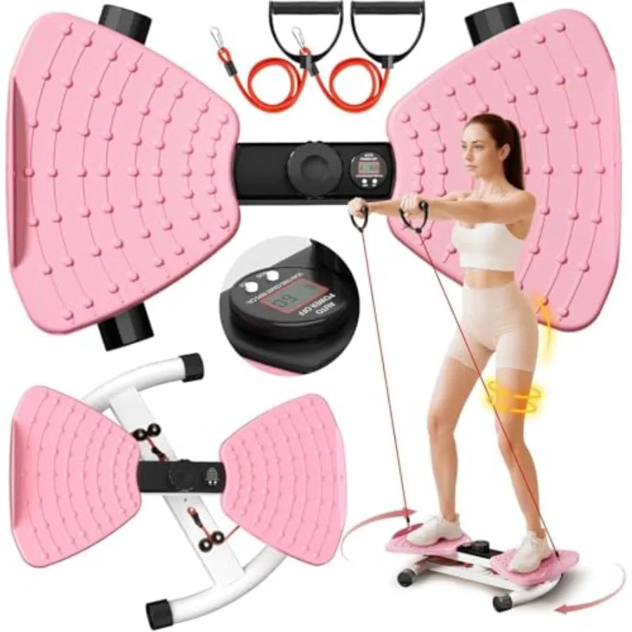 Waist Twister Machine Exercise Fitness Tool Ab Twister Board with the Smart LED Digital Monitor 300lbS Capacity and 20dB Ultra-